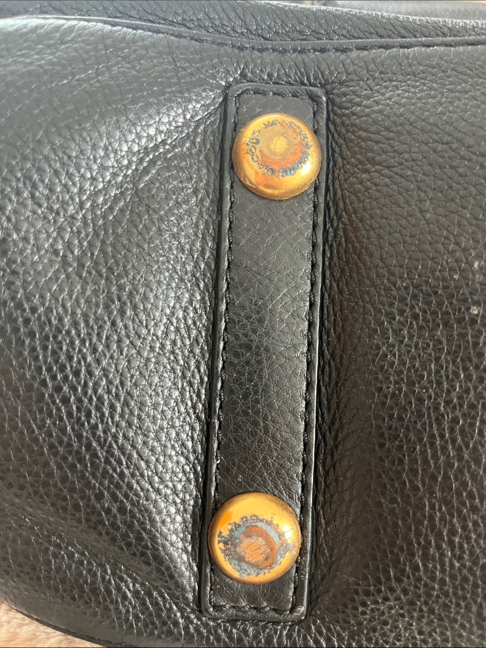 Marc Jacobs Black Leather Satchel with Gold Hardware - Picture 9 of 16